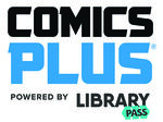 Logo for tegneseriebasen Comics Plus
