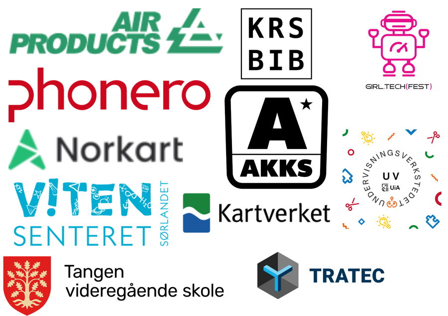 Bedriftene som deltar på Girl Tech fest på hovedbiblioteket. Girl Tech fest arrangeres 20. oktober på hovedbiblioteket. Vi takker våre samarbeidspartnere.