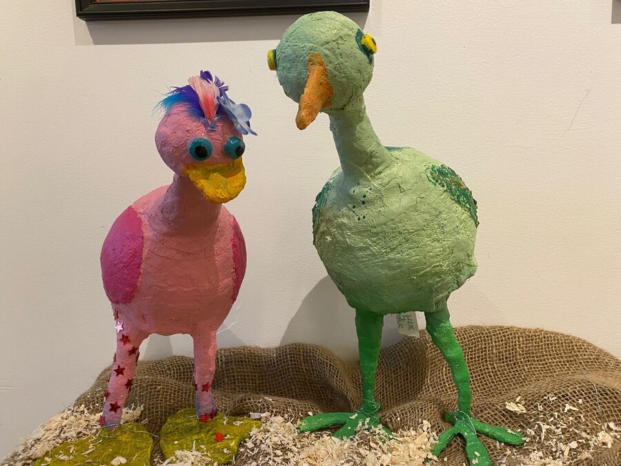 To av fuglene i utstillingen