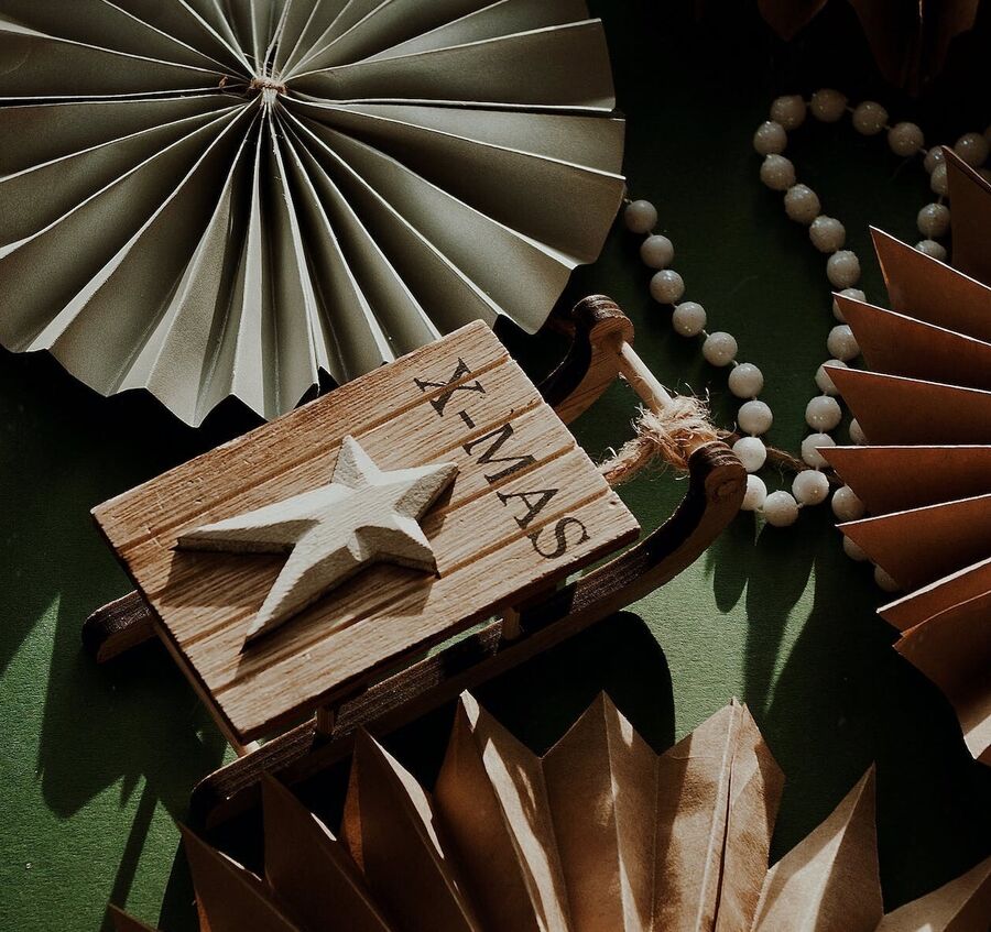 Hjemmelagde julestjerner. 