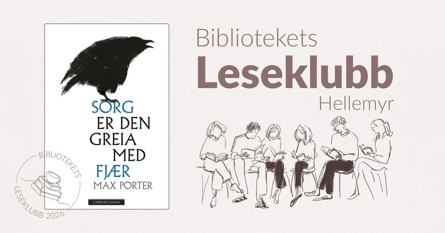 Vi leser "Sorg er den greia med fjær". Vi leser "Sorg er den greia med fjær".